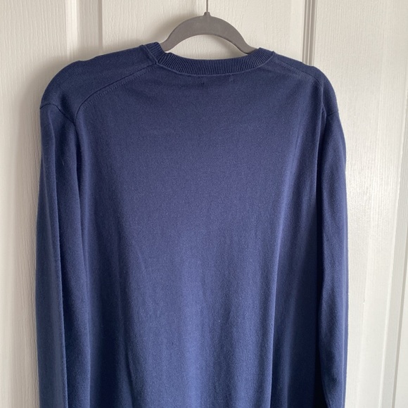 en Thread - Indigo / Navy Wool-Blend Knit Sweater with Recycled Cotton - Picture 4 of 9